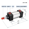 thumbnail image 4 of SC40X100 40mm Bore 100mm Small Piston Pneumo Double Acting Stroke Pressurized Rod SC Air Pneumatic Cylinder ,Strong Durability, 4 of 7