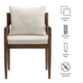 thumbnail image 3 of Side Dining Chair Armchair, White, Fabric, Wood, Bar Pub Cafe Bistro Dining Kitchen Hospitality Restaurant, Modern Contemporary, HB37881, 3 of 9