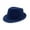 Navy, variant on Miqool Unisex 1920s Pinstripe Classic Structured Gangster Fedora Hat Short Brim Summer Beach Sun Hats Party Costume Panama Cap for Men Women