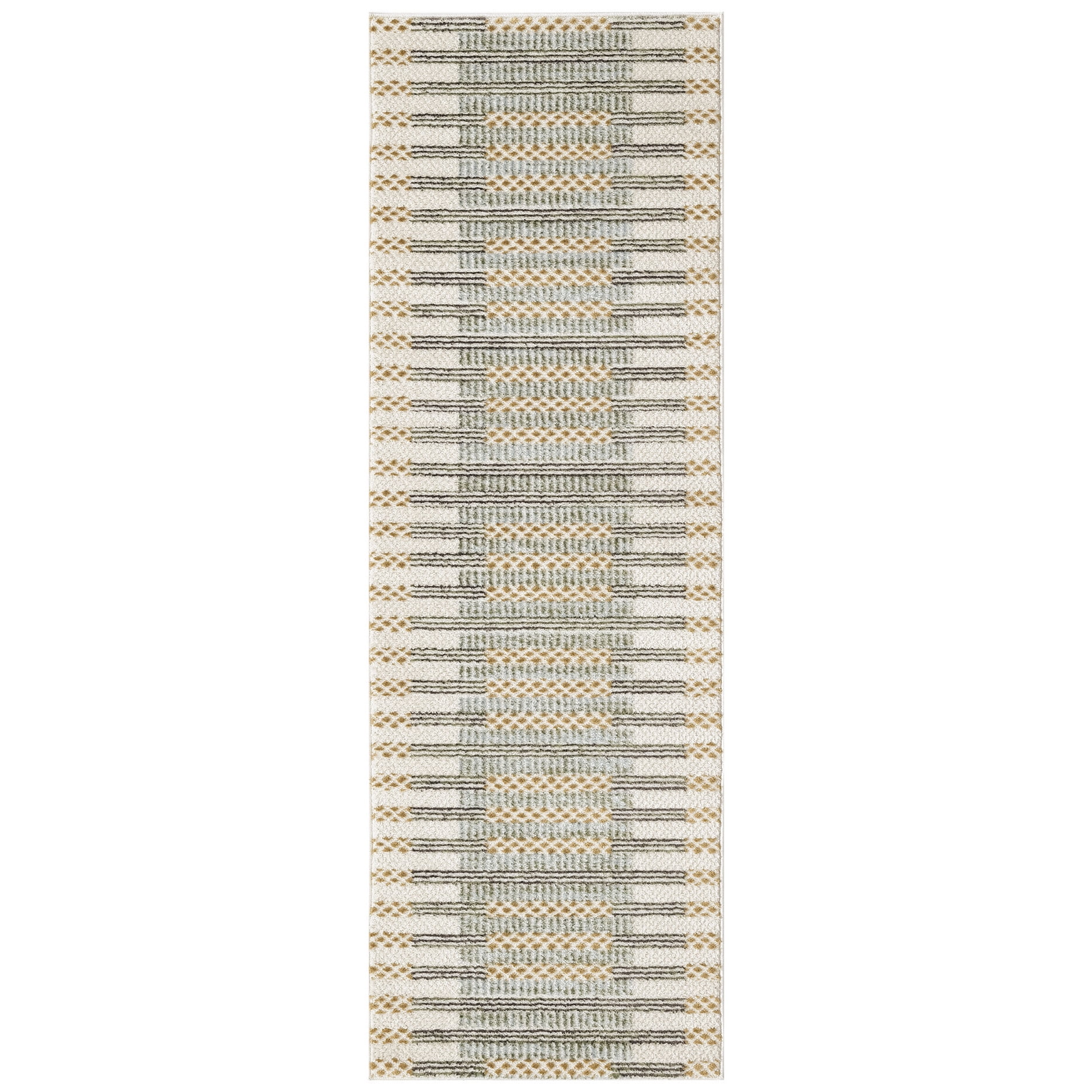 Nourison Nordic 2'2" x 7'6 Ivory Multicolor Modern Indoor Rug