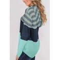thumbnail image 3 of Sweatshirts à Rayures pour Femmes, Hoodies à Manches Longues, Pull à Capuche, Hauts Amples à Cordon, Automne Hiver, 3 of 6