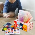 thumbnail image 1 of Caja de s para bebés, juguete de papel arrugado Montessori para recién nacidos, bebés y pequeños Estilo A Yotijar estuche de felpa, 1 of 8