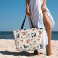 thumbnail image 2 of Beach Bag For Women, Cute Dog Leaf Beach Tote Bag Swim Pool Bag Large Tote With Pockets For Workout., 2 of 2