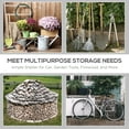 thumbnail image 6 of Outsunny 9' x 8' Carport Portable Garage, Heavy Duty Storage Tent, Patio Storage Shelter w/ Anti-UV PE Cover and Double Zipper Doors, for Motorcycle Bike Garden Tools, Dark Gray, 6 of 6