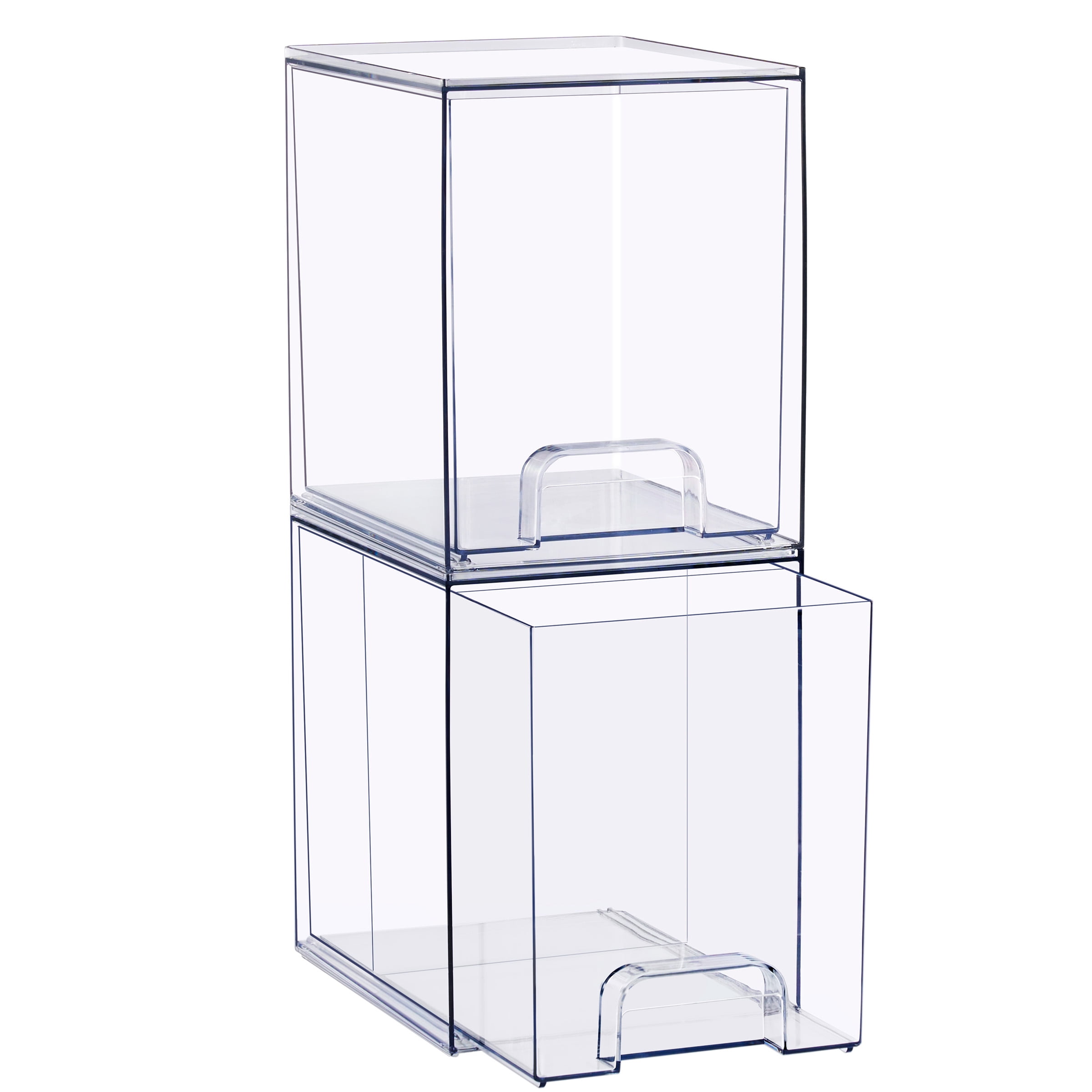 Sorbus Tall Stackable Acrylic Storage Drawers, Clear Baby Organizer Bins, 2-Pack