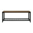thumbnail image 2 of Wilson Riveted Reclaimed Barnwood Entry Bench by River Street Designs, 2 of 7
