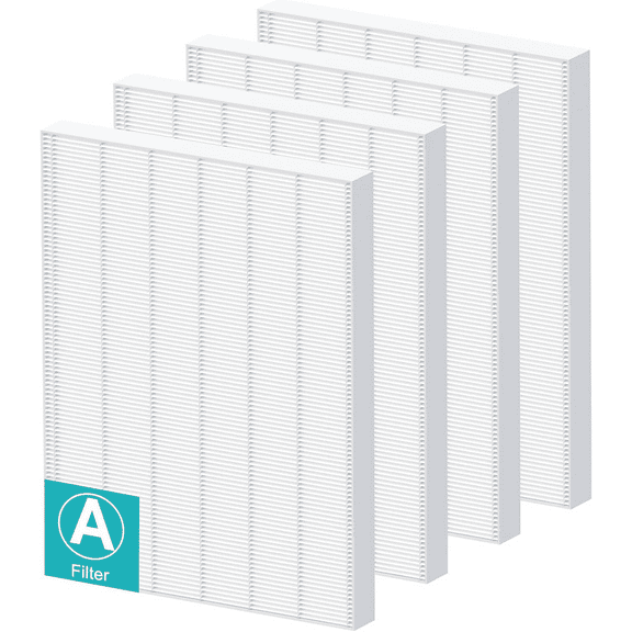 4 Pack 115115 Replacement Filter A Size 21 - Compatible with Winix PlasmaWave Air Purifier C535 5300 5300-2 6300 6300-2 P300 AM90 C909 9800，C535 Filter A