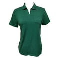 thumbnail image 2 of Frontwalk Ladies Henley Shirts With Pocket Tops V Neck Polo Women Regular Fit Dressy Short Sleeve Blouses Dark Green M, 2 of 4