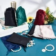 thumbnail image 4 of 24 Pcs 15x10 cm 6 Colors Velvet Jewelry Drawstring Bags Rectangle Gift Bags with Satin Ribbon Baby Shower Bags Candy Pouches Favors Storage Bags for Christmas Party Wedding, 4 of 6