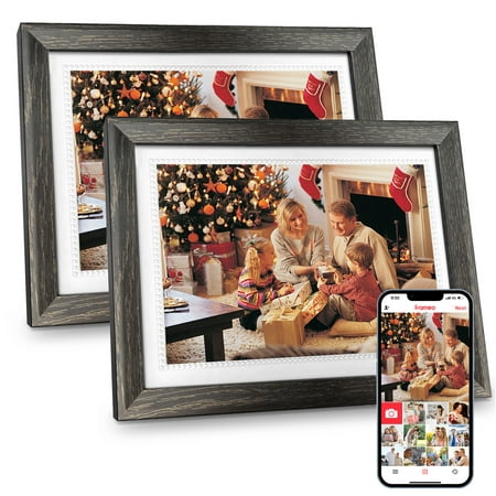 Image of 2pcs Frameo 10.1 WiFi Digital Picture Frame 32GB Smart Photo Frame 1280x800 FHD IPS Touchscreen Auto-Rotate Share Photos Remotely Gift for Friends and Family