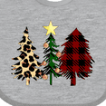 thumbnail image 4 of Inktastic Three Christmas Trees in Plaid and Leopard Print Boys or Girls Baby Bib, 4 of 4