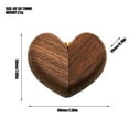 thumbnail image 2 of Wooden Ring Box - Heart - Shaped Design With Magnetic Closure, Natural Wood Finish - For Engagement, Wedding, Proposal, Jewelry Storage, Valentine's Day Gift, 2 of 3