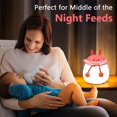 thumbnail image 5 of Cute Little Bee Night Light, Baby Room Lamp con sensor táctil, 7 colores cambiantes USB recargable de silicona Night Light, LED Night Light para niños y niñas para niños regalos (Conejo) JAMW Sencillez, 5 of 5