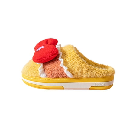 

Zodanni Women Comfort Clog Slippers Indoor Breathable Plush Lining Winter Warm Slipper Casual Slip On Home Shoe Yellow 7-7.5