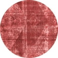 thumbnail image 1 of Ahgly Company Indoor Round Abstract Red Modern Area Rugs, 3' Round, 1 of 4