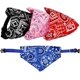 thumbnail image 1 of BR Collar de bandana para perro bohemio, paquete de 4 (rojo, azul, negro, rosa), bufanda triangular ajustable para mascotas con diseño de pañuelo, 1 of 5