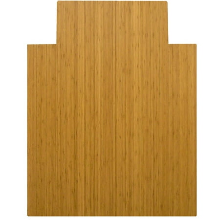 Mountain Woods Natural Wood - Anji Mountain Bamboo 36 x 48 Chair Mat for Carpet and Hard Floor, Rectangular with Lip, Medium Wood