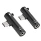 thumbnail image 3 of USB 2pcs USB C A 3.5 mm Adaptador de audio 2 en 1 Carga de audio USB C A Audio Jack ABS USB C A Audiojack para la Tableta del Teléfono, 3 of 7