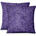 thumbnail image 1 of S4Sassy Purple Cotton Poplin Camellia Kanjiro Decorative Throw Pillows Cushion Cover Cases for Sofa Bed 2Pcs-12 x 12, 1 of 5