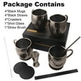 thumbnail image 3 of Pure Solid Hammered Stainless Steel Copper Mug Set of 4 Black  Mugs, 3 of 8