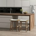 thumbnail image 5 of Gymax Set of 4 Saddle Bar Stools 25.5'' Counter Height Dining Stools w/ Seaweed Woven Seat, 5 of 10