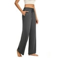 thumbnail image 2 of iniber Women's Comfy Pajama Pants Casual Lounge Pant Wide Leg Palazzo Stretch Drawstring Bottoms, 2 of 4