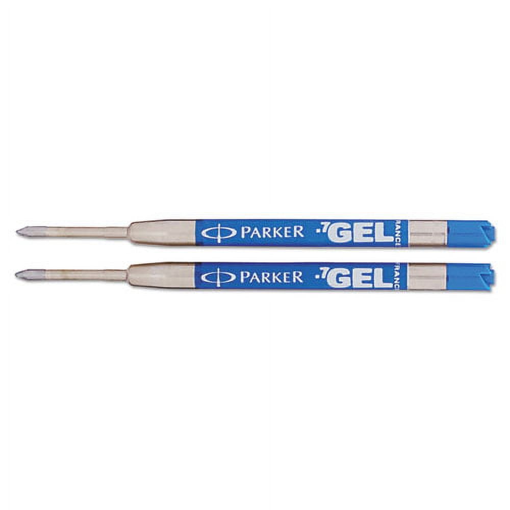 Refill For Parker Retractable Gel Ink Roller Ball Pens, Medium Conical Tip, Blue Ink, 2/pack | Bundle of 5 Packs