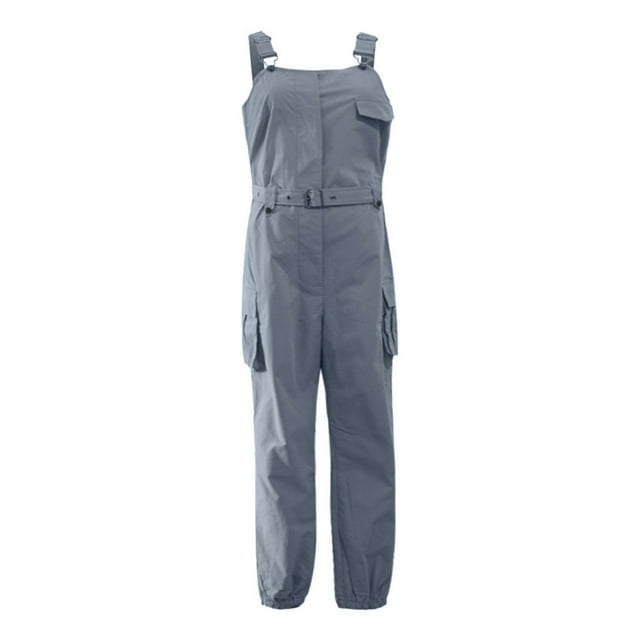 AherBiu Combinaisons Cargo Grande Taille pour Femmes Sans Manches à Bretelles Combinaisons Classiques avec Ceinture