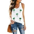 thumbnail image 7 of VILOVE Women Coconut Tree Beaded Graphic Racerback Tank Tops Summer Sleeveless Casual Shirts, 7 of 7