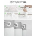 thumbnail image 5 of No Hook Shower Curtain with Snap in Liner, Grey Solid Color Hotel Shower Curtains for Bathroom, Washable Shower Curtain Liner Set with Mesh Top Window, 48"x72", 5 of 6