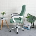 thumbnail image 3 of ORUYROP Housse d'Accoudoir de Chaise de Bureau Extensible Résistante à l'Eau en Spandex Extensible Jacquard Housse de Chaise d'Ordinateur pour Chaises de Bureau L Vert, 3 of 7