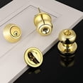 thumbnail image 2 of 3 Pack Keyed Alike Entry Door Knob and Single Cylinder Deadbolt Lock Combo Set, Front Door Entry Knobs Lockset and Deadbolt Combination Set, Keyed Entry Knobset with Same Keys, Polished Brass, 2 of 2