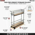 thumbnail image 3 of Rev-A-Shelf 3" Pullout Organizer for Cabinets, 2 Tier Upright Shelf, 5WU2-3N1-1, 3 of 6