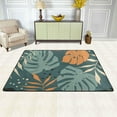 thumbnail image 2 of Dreamtimes Tropical Palm Leaves Area Rug 72x48in Monstera Jungle Pattern Non-Slip Floor Carpet Comfort Floor Mats Decor for Indoor Living Dining Room and Bedroom Area, 2 of 7