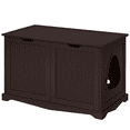 thumbnail image 3 of Renwick Wooden Cat Litter Box with Divider, Espresso, 3 of 10