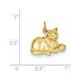 thumbnail image 2 of 14k Yellow Gold Cat Charm - 2.3 Grams - Measures 17.5x17.7mm, 2 of 2