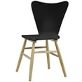 thumbnail image 5 of Modern Contemporary Urban Design Dining Kitchen Room Side Chair, Set of Four, Wood, Black, 5 of 5