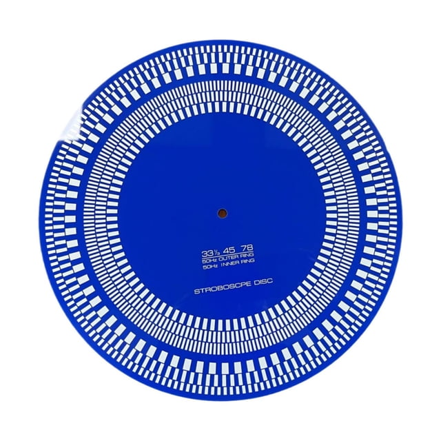 harper Tachometer for turntables, stroboscopic disc tests, speed detection (33-1/3, 45, Blue