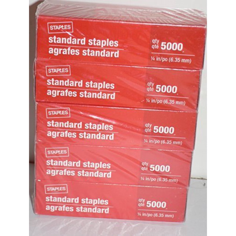 Staples Standard Staples 5 Boxes 25000 Staples