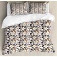 thumbnail image 1 of Dog Lover Duvet Cover Set Queen Size, Illustrations of Types of Animal Pet Faces Patterns Creative Tongue Out Big Ears, 3 Piece Bedding Set with 2 Pillow Shams, Multicolor, by Ambesonne, 1 of 3