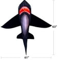 thumbnail image 3 of HENGDA KITE Black Shark Kite  Polyester Material Outdoor Toys 63in, 3 of 5