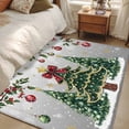 thumbnail image 4 of Christmas Tree Area Rugs 4'x6', Washable Small Throw Rugs for Office Bathroom, Grey Retro Winter Ball Berry Snowflakes Indoor Outdoor Rug Non-Slip Low Pile Carpet Runner Reversible Floor Mats, 4 of 8