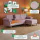 thumbnail image 3 of Sala Modular Reversible Makora Brunello Con Memory Foam, Color Palo De Rosa, Lino Respaldo Reclinable De 3 posiciones., 3 of 9