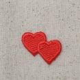 thumbnail image 2 of Valentine Double Red Heart Embroidered Iron on Patch, 2 of 2