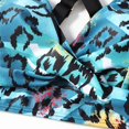 thumbnail image 4 of LAICAIW Womens Two Piece Swimsuits Wrap Front Bikini High Waisted Bottom Tummy Control Bathing Suits Vintage Print Swimwear, 4 of 6