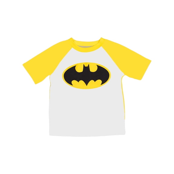 DC Comics Toddler Boys' Batman Logo Rash Guard, Sizes 2T-4T