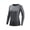 Tops-A415Gray, variant on Womens Workout Tops Contoured Seams Compression Fit Crew Neck Workout Long Sleeve Tops for Women Performance Athletic Tops Gym Yoga Athletic Wear