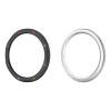 Película Vidrio Templado Con Anillo Bisel Metal para Watch S4 / S3 (arco Iris Negro)