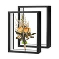 thumbnail image 1 of 2-Pack Dried Flower Frame, 6 x 8 Inch Double Acrylic Wooden Dried Flower Photo Floating Frame [Black], 1 of 7