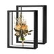 thumbnail image 1 of Marco de Flores Secas de 2 Piezas, 6 x 8 Pulgadas, Marco Flotante de Madera Acrílica Doble para Fotos de Flores Secas [Negro], 1 of 7